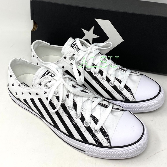 Converse Chuck Taylor All Stars Shoes Men’ Low White Black Canvas Size 167837F - Picture 7 of 11